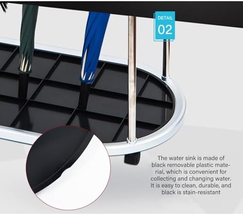 Umbrella Storage Rack with Wheels for High-Capacity Organization in Various Settings