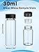 30ml Clear Small Glass Vials with Screw Caps, Small Vials for Essential Oil, Leak-Proof Sample Vials with Lids(10pcs)