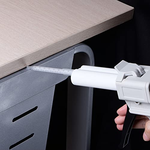 Image of uxcell 15 Pcs Epoxy Tubes Static Mixer, 6.02-inch Plastic Resin Mixing Nozzle Pointed Tip for AB Glue Adhesive Gun Applicator 50mL Cartridges, White