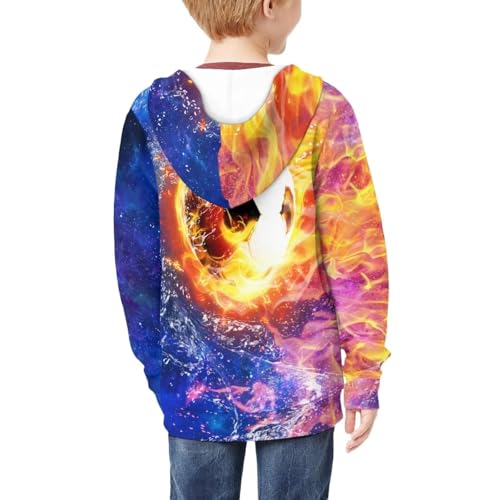 HUIACONG Football Sweatshirt Kids Zip Up Hoodie for Boys 11-13 Soccer Long Sleeve Jacket with Pocket Full Zipper Hooded Outerwear Coat Fall Top Pullover with Pocket Novelty Shirt3