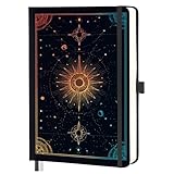 Mlife Lined Journal Notebook for Women & Men,A5 Hardcover PU Leather Journals for Writing,100 GSM Thick Paper, Perfect for College,Work,Office Supplies,Space Style