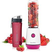 Breville Blend Active Personal Blender & Smoothie Maker | 350W | 2 Portable Blend Active Bottles (600ml) | Leak Proof Lids | White & Pink