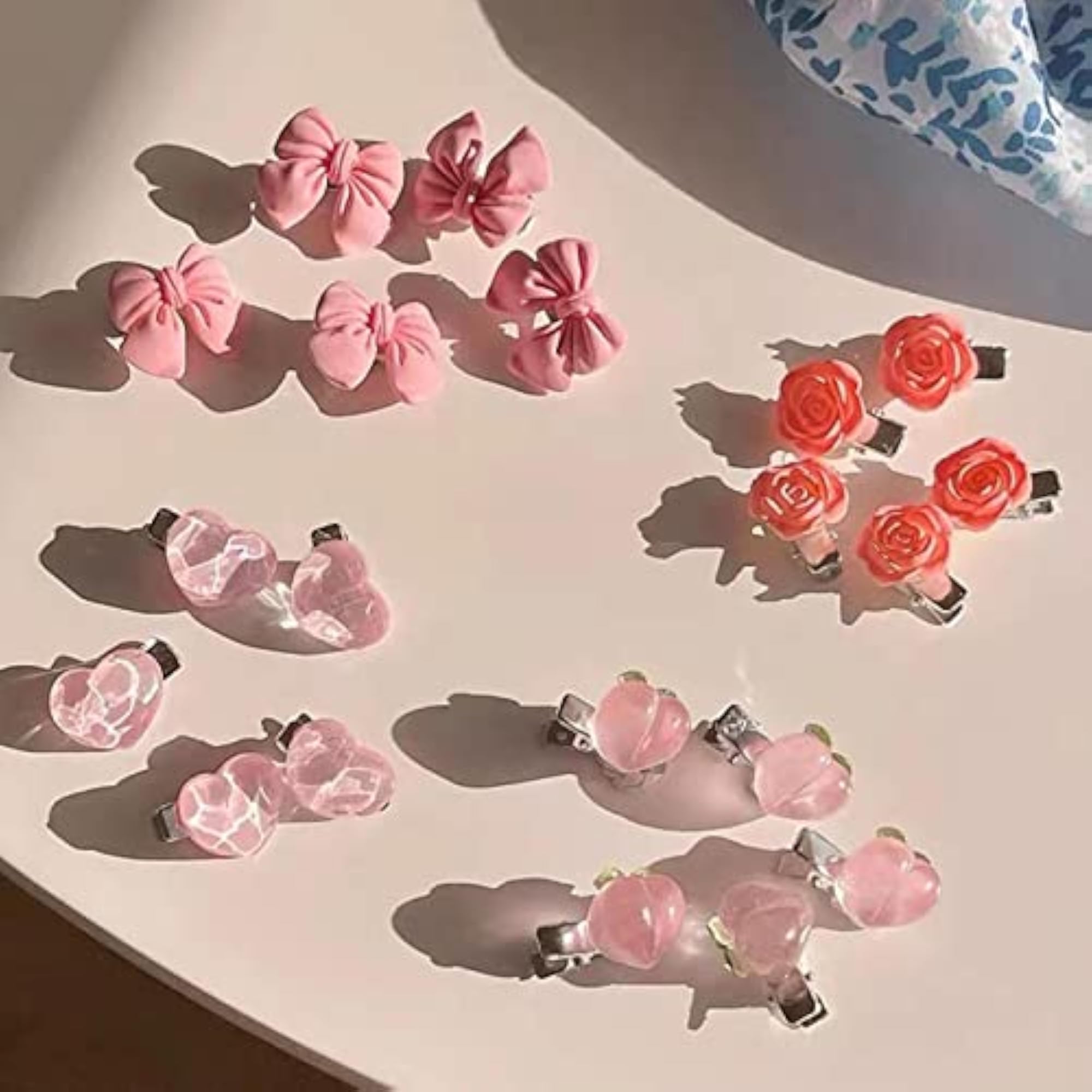 5Pcs Non-Slip Flower Hair Clips Set