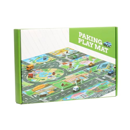 KOMBIUDA Indoor Children Car Toys Traffic Parking Game Toys Mat for Boys and Girls Playroom