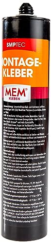 MEM Montage-Kleber Allground 3in1, Zum Kleben, Dichten und Füllen, Grau, Wasser- und UV- beständig, Für fast alle Untergründe, Lösemittelfrei, 430 g Kartusche