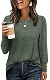 Comfortable & Versatile Fabric: This womens top is made from a soft and comfortable blend of 65%Polyester, 30%Rayon, and 5%Spandex. The lightweight, stretchy knit fabric is breathable and perfect for your fall outfits for women, offering ideal comfor...
