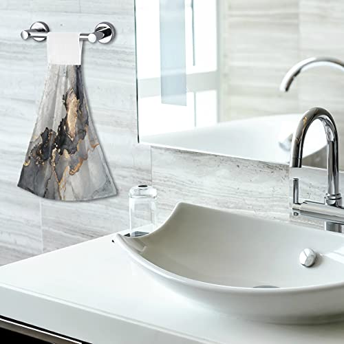 Black Marble Hanging Kitchen Towels Glod Stone Art Dish Cloth Tie Towels Hand Towel Tea Bar Towels For Bathroom Hotel Gym 2 Pcs #TOP6