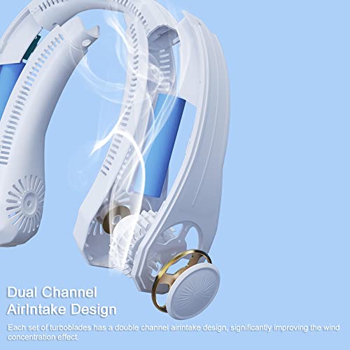 Jethrora Ventilador elétrico de pescoço pendurado Ventilador de pescoço portátil usb recarregável ve
