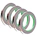 4 Pack Copper Foil Tape,Conductive Adhesive for EMI Shielding,Slug Repellent,Paper Circuits,Electrical Repairs,Grounding(1/4inch)