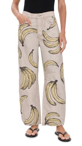 Free People Womens Good Luck Printed Jeans Go Bananas 27