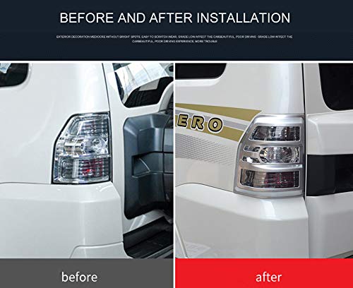 Itrims Car Accessories For Mitsubishi Pajero/Montero Limited/Shogun V80 2007-2023 Tail Back Rear Light Lamp Cover Trim Auto Styling Decoration Sticker Abs 2Pcs #TOP2