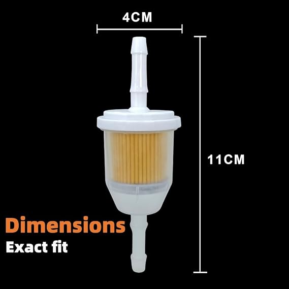 Fuel Filter, Inline Fuel Filter by Aurdox, Universal for 6mm & 8mm Fuel Lines, AM116304 Filter 25 050 22-S for John Deere Kohler, for Cars, Quad Bike, Motorcycle, Lawnmowers, Generators, Forklifts