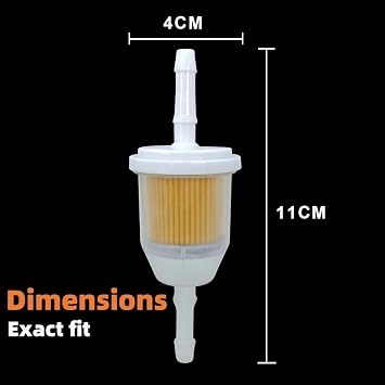 Fuel Filter, Inline Fuel Filter by Aurdox, Universal for 6mm & 8mm Fuel Lines, AM116304 Filter 25 050 22-S for John Deere Kohler, for Cars, Quad Bike, Motorcycle, Lawnmowers, Generators, Forklifts