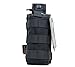 ROCOTACTICAL Tactical Radio Pouch, 1000D Nylon Tactical Molle Radio Pouch Holster Compatible with 5.11 Bags/Packs (Black)
