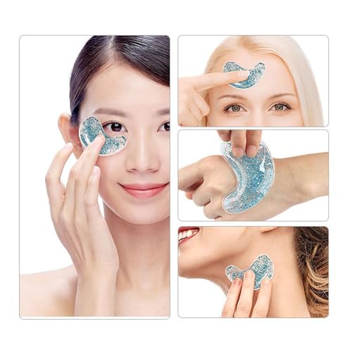 FGUUTYM Sac de Glace, Coussinet Yeux en gel réutilisable, Patch pour les yeux chaud et froid sous les yeux, contre la fatigue oculaire, les cernes autour des yeux, 5 ml de cils magnétiques (rouge, – vue 3