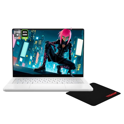 Image of ASUS ROG Zephyrus G14 Copilot+ Gaming Laptop, AMD Ryzen AI 9 HX 370, 32 GB LPDDR5X RAM, 4 TB PCIe SSD, 14 inch 3K (2880X1800) OLED 120Hz, NVIDIA G-Force RTX 5080, RGB Keyboard, W11 Home + Traix Mousepad