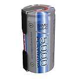 Tenergy NiMH Sub C Sc 5000mAh high Drain Rechargeable Battery with tabs