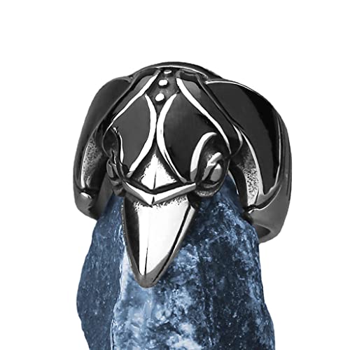Bague viking homme en argent vieilli motif runes mythologie nordique