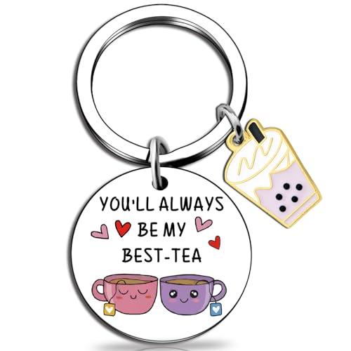 Image of OEHEDOU Bestie Gifts for Women Best Friends Gifts Friendship Gifts for Women Friends Cute Gifts For Bestie Best Friends Birthday Gifts Funny Bestie Keychain Gifts For Friends Women Bestie, Silver,,