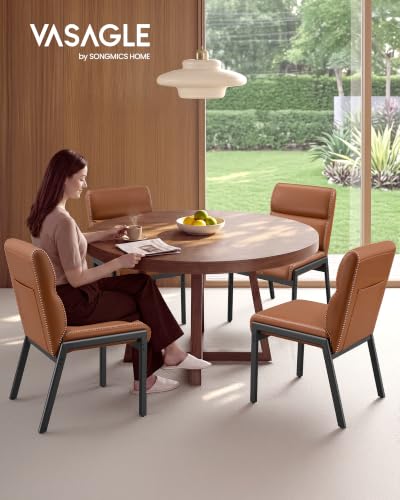 Image of VASAGLE Dining Chairs Set of 4, Upholstered Kitchen Chairs