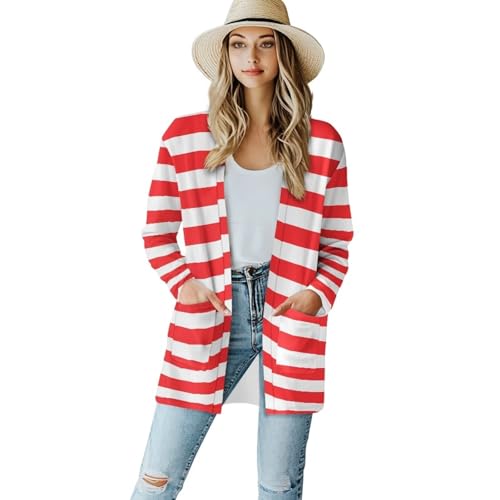 Image of Women's Aztec Open-Front Jacket Lightweight Casual Outerwear Native Western Aztec Pattern & Plaid Houndstooth Print