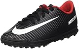  Nike Jr Mercurialx Vortex III TF, Botas de fútbol Unisex niños, Negro (Black/White/Dark Grey), 37.5 EU