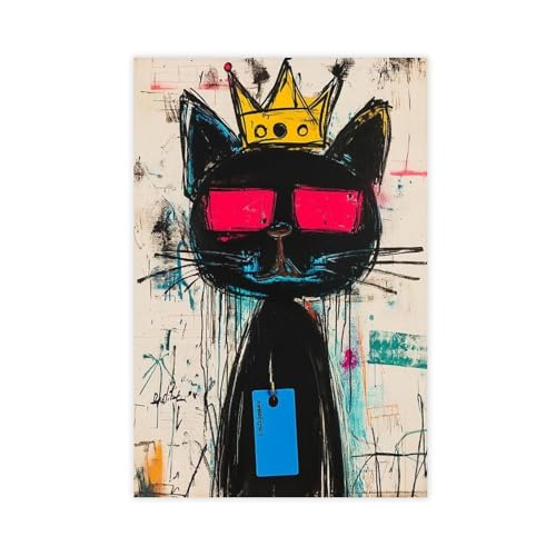 QITUBVAF Póster de grafiti de Pantera Negra para decoración de pared, pinturas para sala de estar, dormitorio, 20 x 30 cm