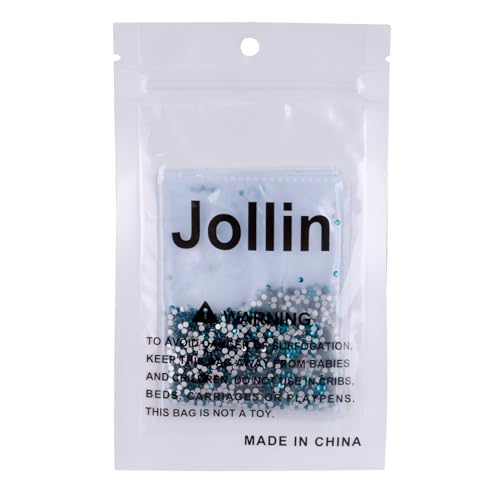 Image of Jollin Crystal Flatback Rhinestones Gems for Crafts 1.8mm SS5, Blue Zircon | Glue Fix, 2880pcs Glass Rhinestones for Bedazzling, Clothes, Tumblers, Nail Art, Shoes, Bags, Caps & Accessories Decoration