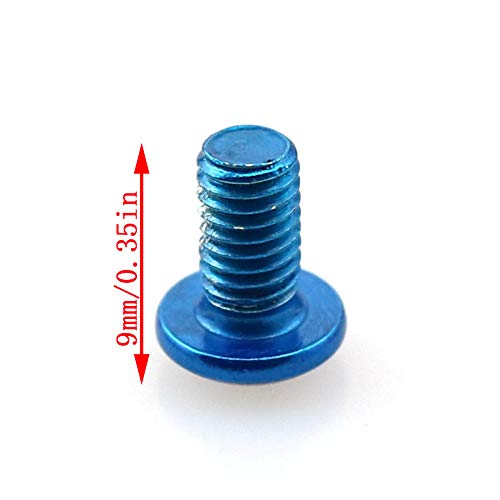 Dttra 12Pcs Mountain Bike Bicycle Disc Brake Rotor Torx T25 Bolts M5X9Mm Road Bike Disc Brake Rotor Screws, Blue #TOP2