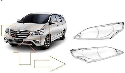 Empica Chrome Plated Headlight Frame Headlamp Cover Car Exterior Accessories Compatible With Toyota Innova Type 3 &4