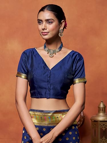 Image of EthnicJunction Women's Silk Blend Woven Paithani saree With Blouse Piece | Wedding Saree | Heavy Saree