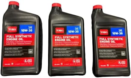 Bill's Place Toro 138-6053 Full Synthetic 10W-30 Oil (3 Pack), Black, 138-6053=3