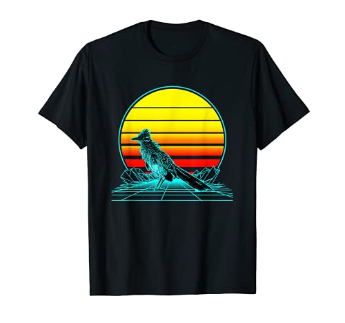 T-shirt retro vintage de pôr do sol Roadrunner