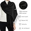 RIIQIICHY Scarfs for Women Winter Black Pashmina S... #2