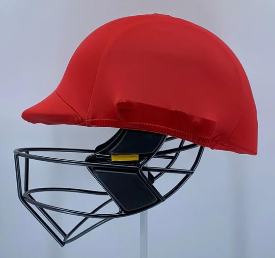 Image of Cricket Helmet Covers, Helmet Clads, Protection from Ball Scratches and dust Suitable for Large & Medium Size (Red)