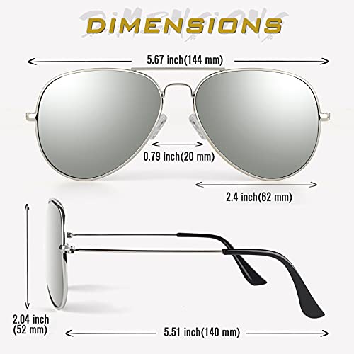 Image of GQUEEN Classic Pilot Polarized Sunglasses Men Women Retro Shades UV400 MOS1