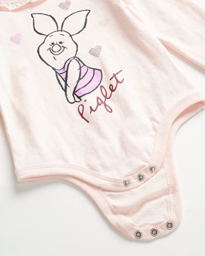 Disney Baby Girls' Pants Set - 3 Piece Minnie Mouse, Bambi, Winnie the Pooh Bodysuit, T-Shirt, and Sweatpants (0-24M)4