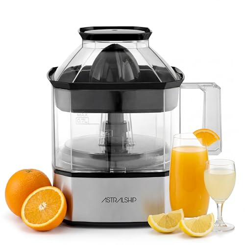 Astralship Pressure-Activated Electric Citrus Juicer with Dual Cones