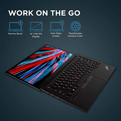 Image of Lenovo ThinkPad E14 Intel Core i5 10th Gen 14-inch Full HD IPS Thin and Light Laptop (8GB RAM / 256GB SSD /Windows 10 Home /Microsoft Office Home & Student 2019 / Black / 1.69 kg), 20RAS1ME00