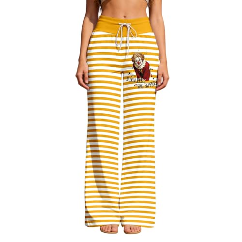 Pantalones de chándal para mujer, color rojo y blanco, a rayas, para carnaval, cómodos, cintura elástica, pantalones de algodón, pantalones hippie, pantalones hippie, pantalones holgados, pantalones
