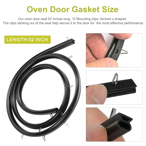 7212P043-60, 7212P034-60, 7212P042-60 Oven Door Seal Gasket Replacement for Magic Chef, Tappen, Maytag, Whirlpool Oven Door Range - Prevents hot air from escaping the oven when baking