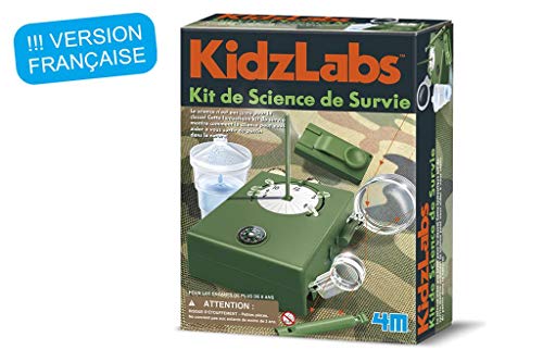 4M KidzLabs Science: Science DE Survie / Emballage F R A N C A I S, Instructions Inclus, Fonctionne sur des Piles Boutons 1x3V CR1220 (INCL.), boîte 17x22x6cm, 8+ Cover