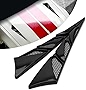 Yonput 2 PCS Car Hood Ventilation Cover, Airflow Side Air Vent Shark Spoiler Trim Cover, 9.2In Weatherproof Air Flow Intake Cover, Universal for Car Bodies Exterior SUV Pickup Trucks (Black)