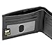 Caterpillar Men's Leather Bifold Wallet with ID Window, Men’s Leather Passcase , Coal, One Size