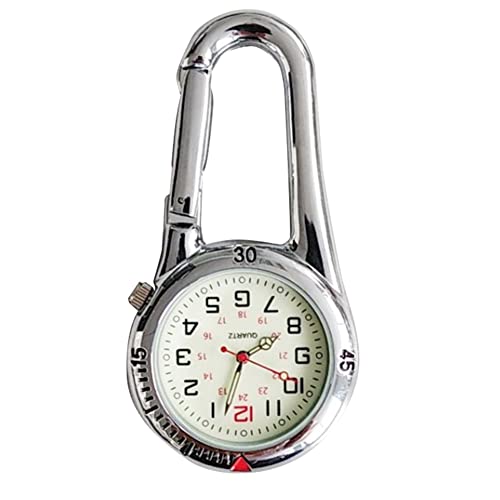 DHDHWL mosquetón Reloj MARABINER RELOCK Clip Multifuncional en el Reloj Mini Reloj Mini Reloj de Cuarzo Brújula, Clip en Reloj Multifuncional Mosquetón for Actividades de Escalada al Aire Libre Cover