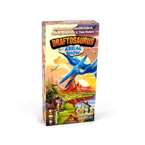 ZACATRUS Draftosaurus Aerial, Expansión de Juego de Mesa, 2-5 Jugadores, Familiar, Divertido, Dinosaurios, Draft, Idioma Español, Edad +8 Años