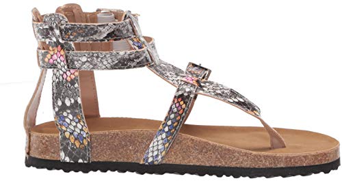 Yoki Women's Comfort Flat Sandal, Snake, 7.5 #TOP5