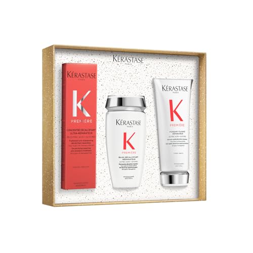Kérastase, Première, Kit per Capelli Danneggiati, Pre-Shampoo + Shampoo + Balsamo, Azione Riparatrice, Capelli Più Forti, Décalcifiant Réparateur, 250 + 250 + 200 ml
