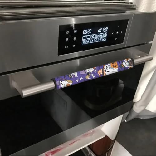 Image of Trick or Treat Refrigerator Door Handle Covers Ghost Fridge Door Handle Covers Set of 6 Oven Microwave Dishwasher Antiskid Protector Halloween Decor