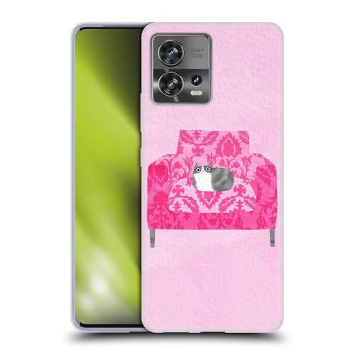 Head Case Designs Officially Licensed Planet Cat Rose Chair Cat Arm Chair Soft Gel Case Compatible with Motorola Moto Edge 30 Fusion